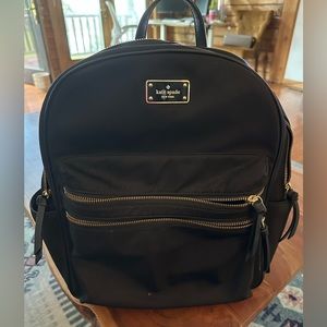 kate spade backpack - black with lots of pockets